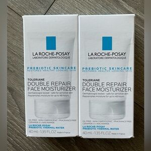 NWT Laroche Posay Set of 2 Prebiotic Skincare Double Repair Face Moisturizer